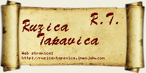Ružica Tapavica vizit kartica
